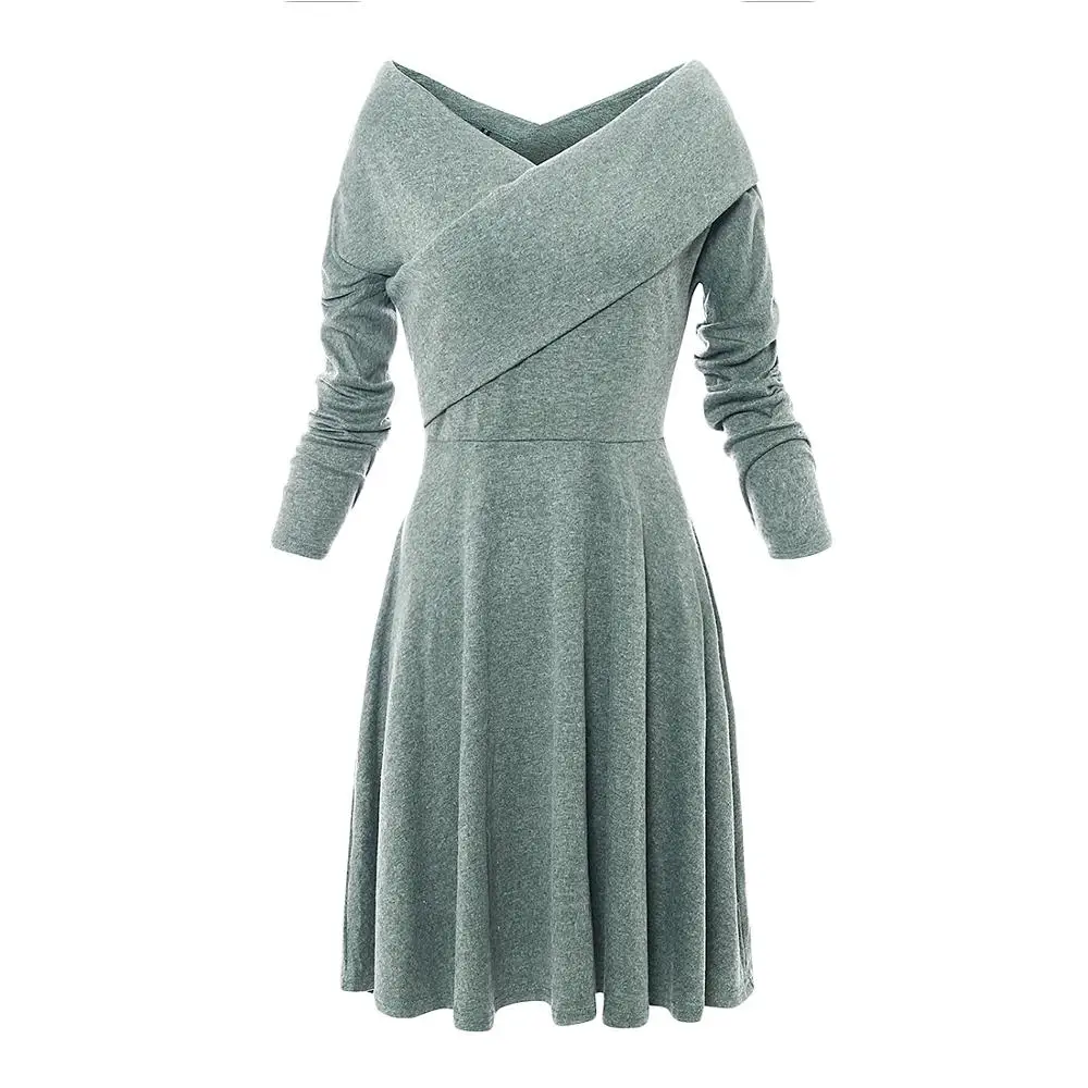 New arrival long sleeve ball gown loose winter dresses women party dress, Pink;gray;green;black
New arrival long sleeve ball gown loose winter dresses women party dress, Pink;gray;green;black