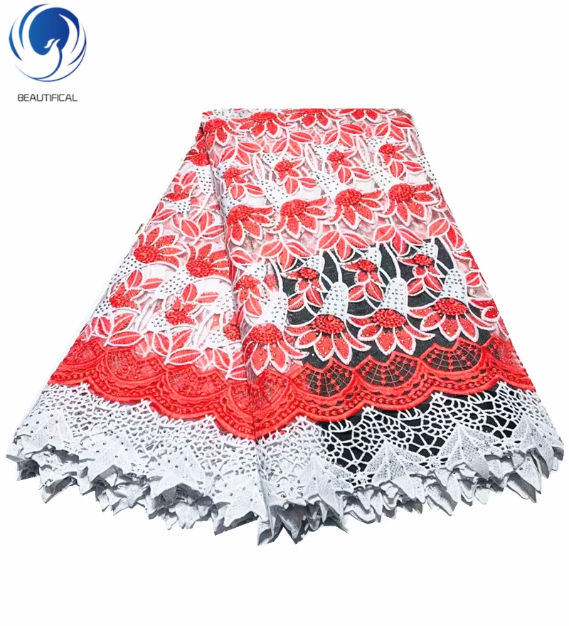Beautifical white red african cord net lace french blouse 2019 new french tulle fabric with stones ML38N93, Can be customized
Beautifical white red african cord net lace french blouse 2019 new french tulle fabric with stones ML38N93, Can be customized