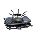 2 in1 electric raclettle bbq grill with hot pot