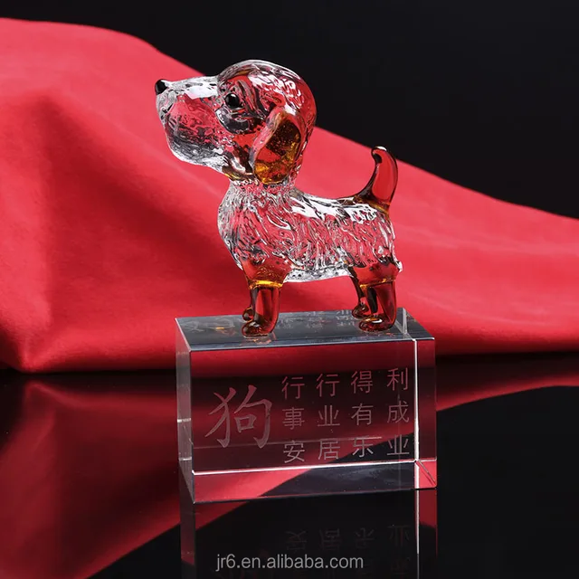 crystal dog souvenirs