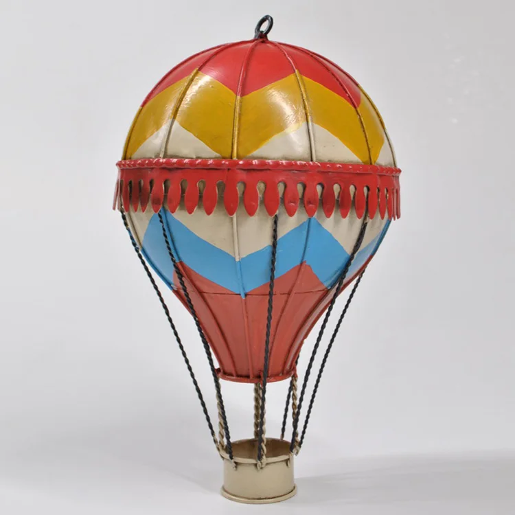 Handmade Metal Mini Hot Air Balloon Model For Decorative Items