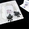 Simple Style Woven Lace Flower Shape Imitated Pearls Hollowed Out Drop Earrings
