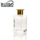 Empty clear glass oil aroma reed diffuser bottle