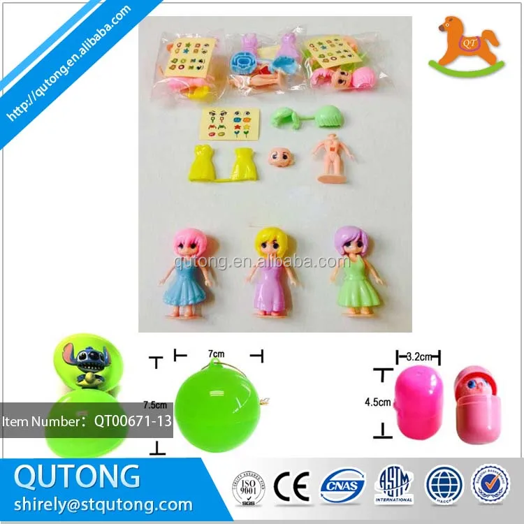 new styles hot selling assembled girl for surprise egg toy/ puzzle girl surprise egg toy