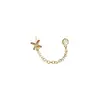 Inspire Jewelry Dual X Diamond Chain top selling drop rose gold customize jewelry cz long chain ear cuff studs delicate fashion