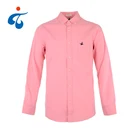 Factory supplier casual 100% cotton pink button up long sleeve latest fashion design men shirt