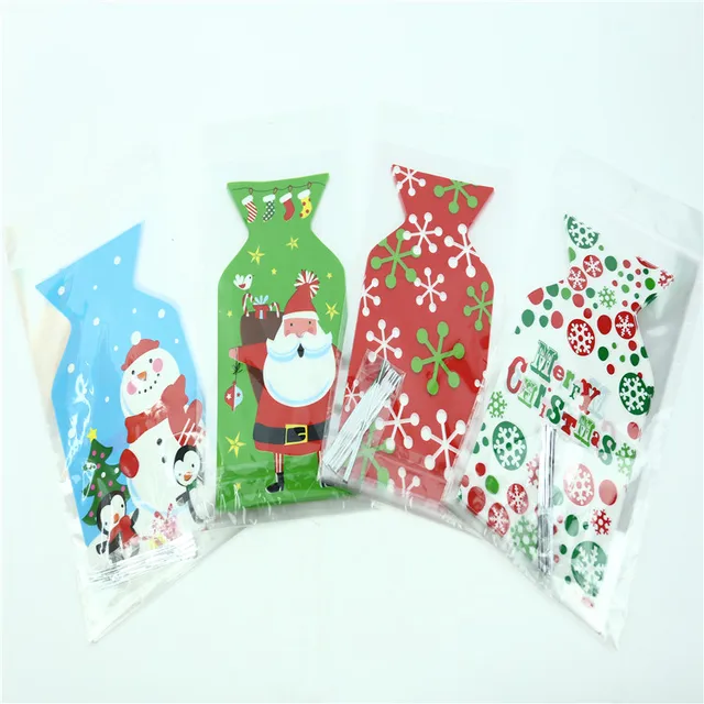 high quality plastic drawstring christmas gift bags, cheap