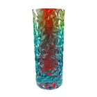 Promotion Personality Spray red large flower glass vase for wedding