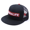 Popular promotional 3d embroidery patch flat bill trucker mesh cap for sale