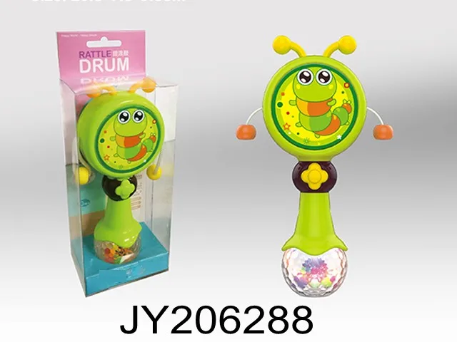 shaking ringing stick plastic rattle toys baby rattle drum baby