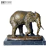TPAL-107 Bronze Elephant Statues Animal Sculptures Artware Marble Base Garden Statue Large Elephant Statues