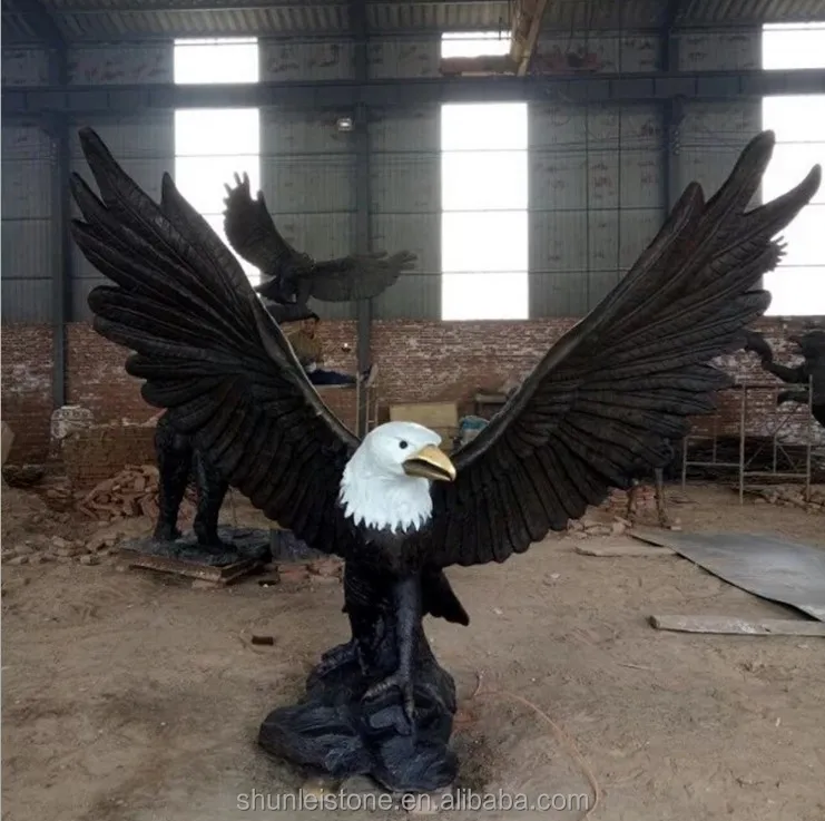 Extérieur grand bronze statues d'aigle à vendre