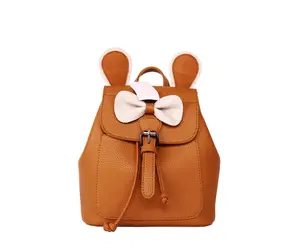 new 2018 stylish women cute rabbit ear mini leather backpack