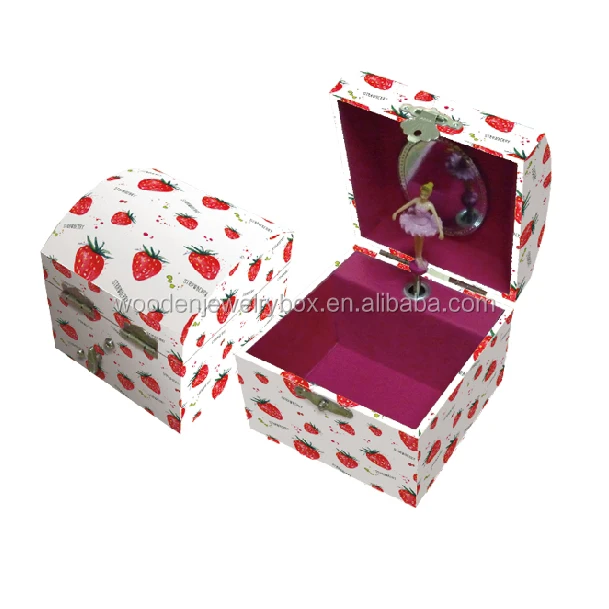 special gift printing paper mdf musical jewelry packing box