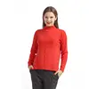 Women's fashion solid color wool sweater,100% pure women cashmere red high neck sweater