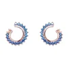 LOZRUNVE Orecchini Jewellery Color CZ Stone Blue Stud Earring New 2019
