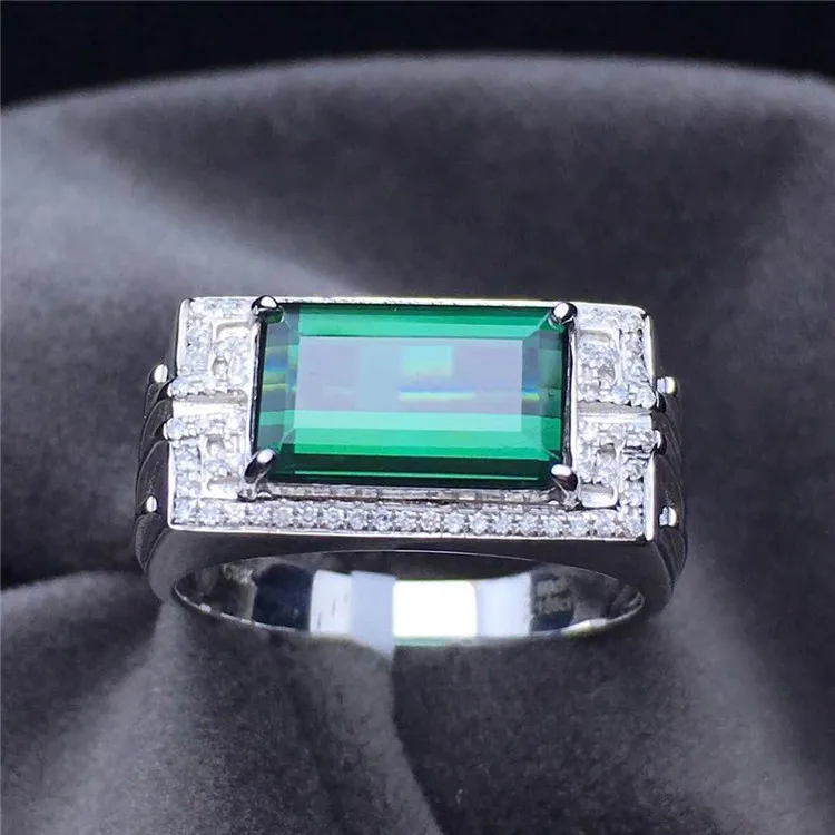 South Africa real diamond natural green tourmaline18K white gold luxury male rings jewelry
South Africa real diamond natural green tourmaline18K white gold luxury male rings jewelry