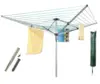 Outdoor Garden 4 Arm 50M Rotary Airer Washing Line Clothes Dryer Metal socket