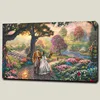 Thomas Kinkade Fairy Tale Series Light Up Wall Hanging Canvas Art Painting With LED Light