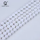 Wholesale Custom Polished Round White Stone Stone Beads For Jewelry