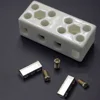 High Quality glazed 4P four phase position 10 hole Ceramic Terminal block Connector 15A