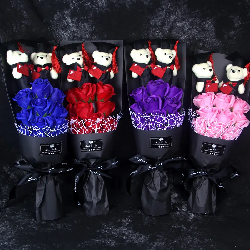 5cm*60cm color red,pink,blue,black material soap flower usage