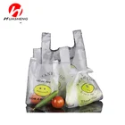 wholesale customized printing plastic t-shirt bag
