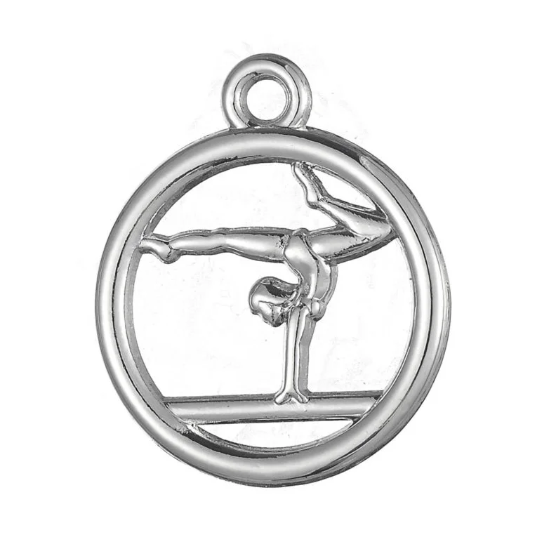 Metal Alloy Golld/Silve Wholesale DIY Custom Jewelry Accessories The World pendant Sports Gymnast Charm for Bracelet Making, White
Metal Alloy Golld/Silve Wholesale DIY Custom Jewelry Accessories The World pendant Sports Gymnast Charm for Bracelet Making, White