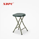 Portable outdoor garden picnic blow plastic folding stool with metal leg