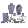 Customize Window Necklace Earring Ring Jewelry Microfiber Display Prop Set