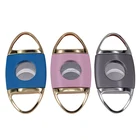 Super Sharp Color Metal Double Blades Guillotine Cigar Cutter High Quality