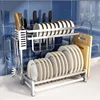 Multifunction Stainless Steel Organization Easy To Clean Double-layer Large Capacity Plate Bowl Dish Drying Rack