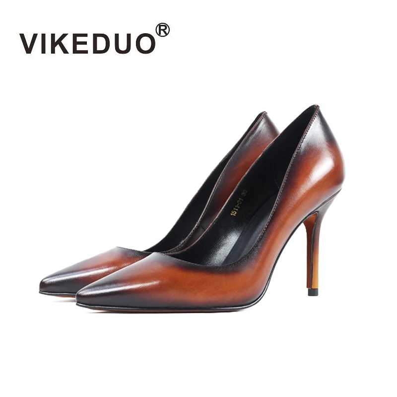 Vikeduo Hand Made Lady Footwear Factory In China Cinnamon Color Thin Heels Female Patina Shoes Women Heel For Fashion Show
Vikeduo Hand Made Lady Footwear Factory In China Cinnamon Color Thin Heels Female Patina Shoes Women Heel For Fashion Show