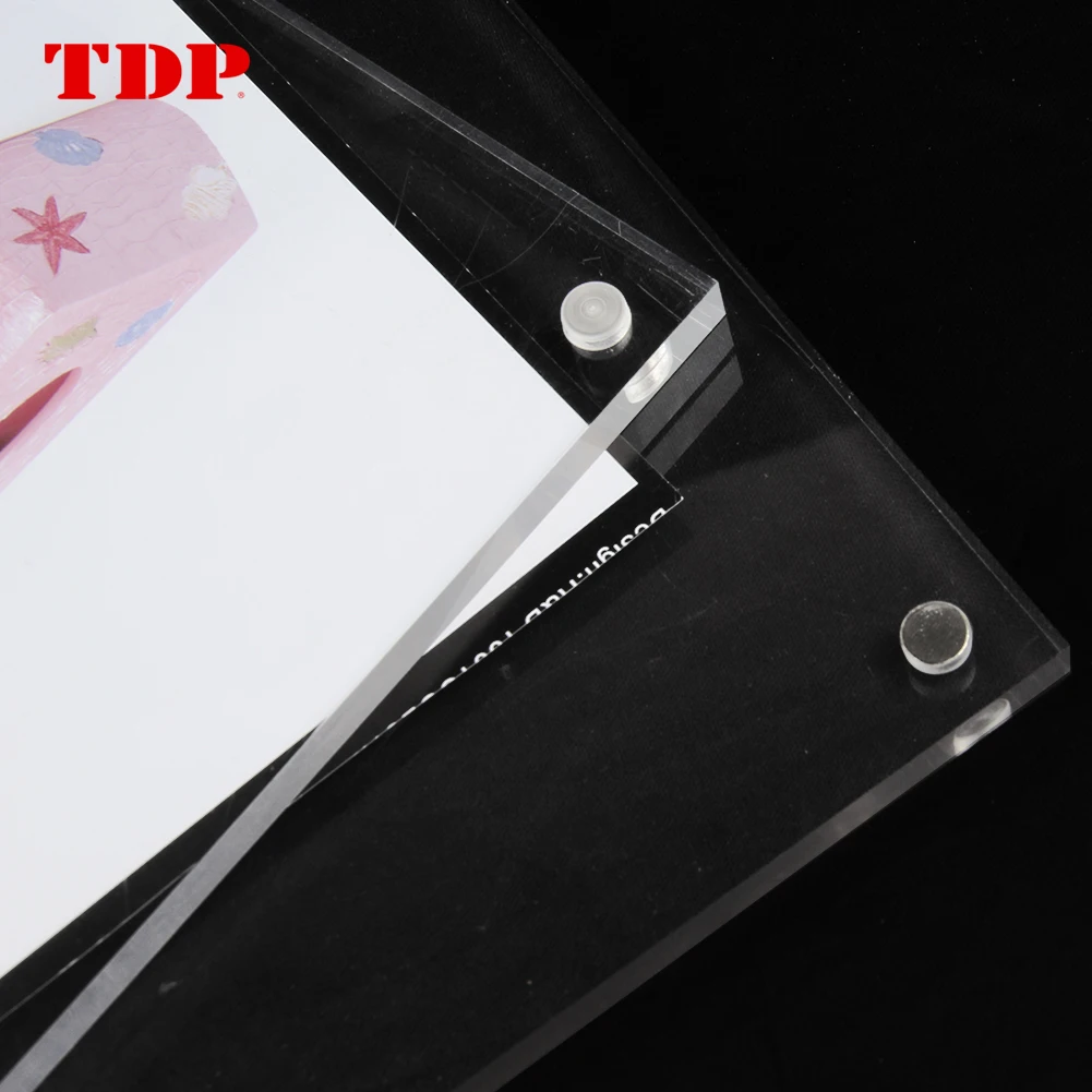 Wholesale Clear Plexiglass Picture Block Holder Acrylic Magnetic Photo Frame