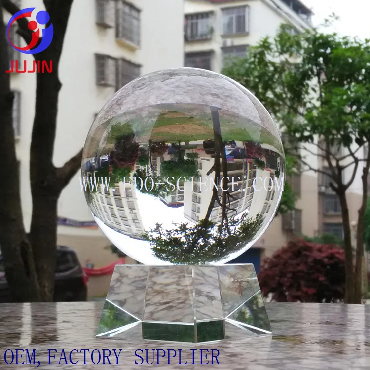 Christmas Gift Clear Crystal ball 80mm 90mm 100mm 300mm K9 blank Crystal Transparent massage Ball With wooden Base/Crystal Stand