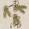 Brass Charms Pendant Ballet Shoes Slippers Bronze Color Pendants Charms 20*13 MM