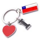 new custom metal souvenir Chile key ring