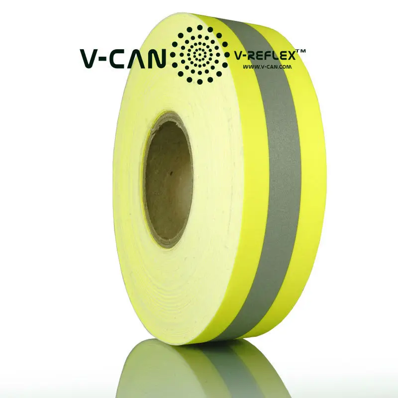 Scotchlite Reflective Fluorescent Tape Fire Retardant Trim Lime Yellow 2/" Wide
