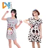 summer short sleeve women lovely sleepwear cartoon night dress for girls