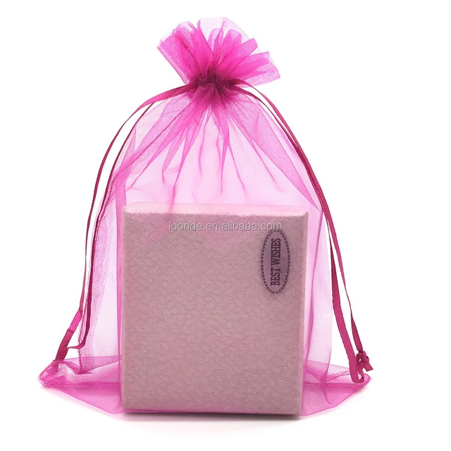 strong drawstring organza candy or jewelry box pouch bag