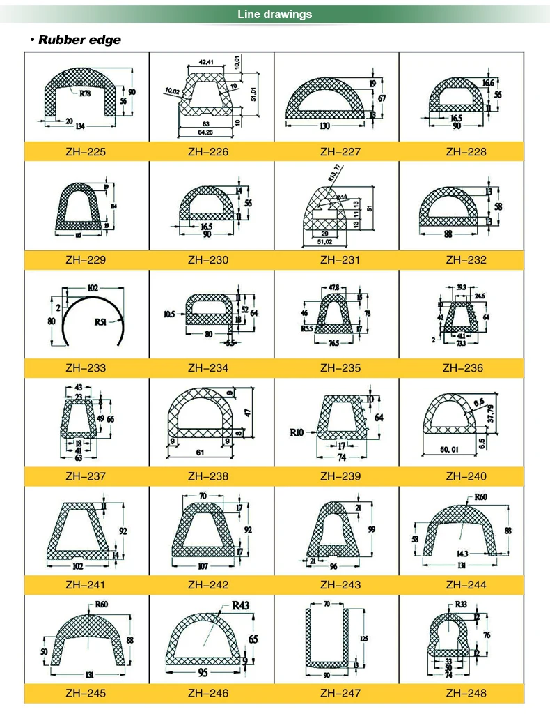 high performance oem flexible epdm bus window rubber