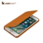Jisoncase Genuine Leather Phone Cover Folio Case Magnetic Phone Case For IPhone 7 Plus