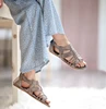 Summer Hot Sale Fashion Classic Flat Western Pu Leather Strap Gladiator Sandals for Women and Ladies