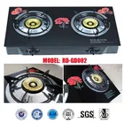 RD-GD002 glass top two burner table top gas cooker cooker