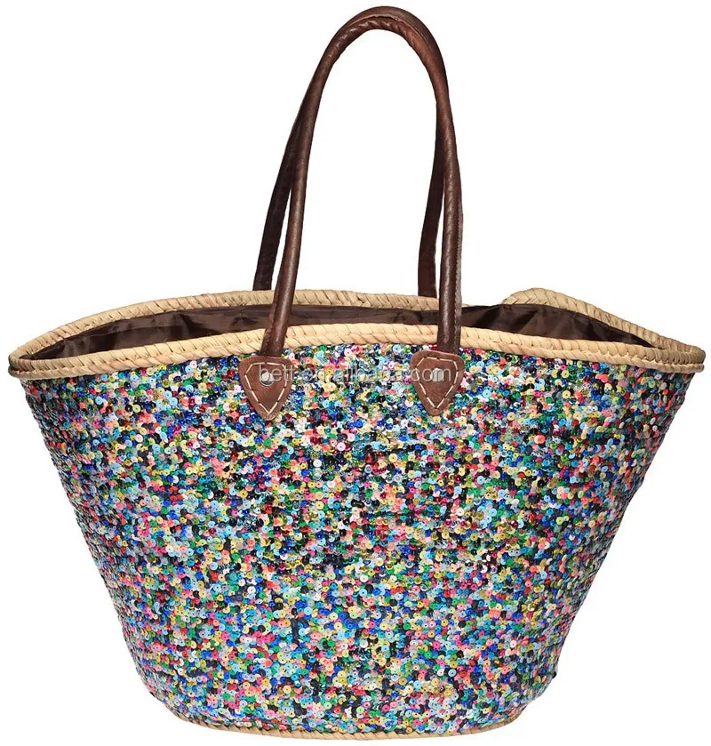 sequin beach bag