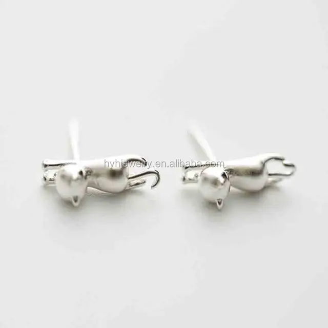 simple cute animal design stud earring fashion girls 925