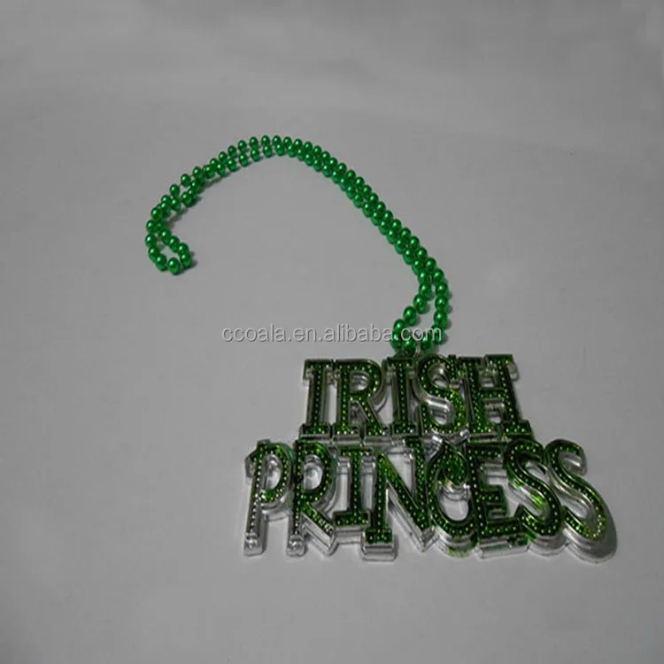 St. Patrick's Day Party Metallic Bead Necklaces