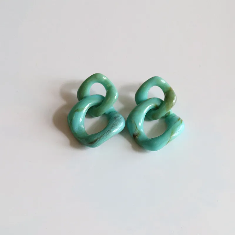 2019 Newest Design Aliexpress Hot Sale Women Popular Street Beat Geometric Chain Earrings Turquoise Acrylic Chain Drop Earrings, As picture
2019 Newest Design Aliexpress Hot Sale Women Popular Street Beat Geometric Chain Earrings Turquoise Acrylic Chain Drop Earrings, As picture