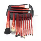 13 pcs High end Quality Luxurious Red Your Own Brand Custom Professional Makeup Brush Set