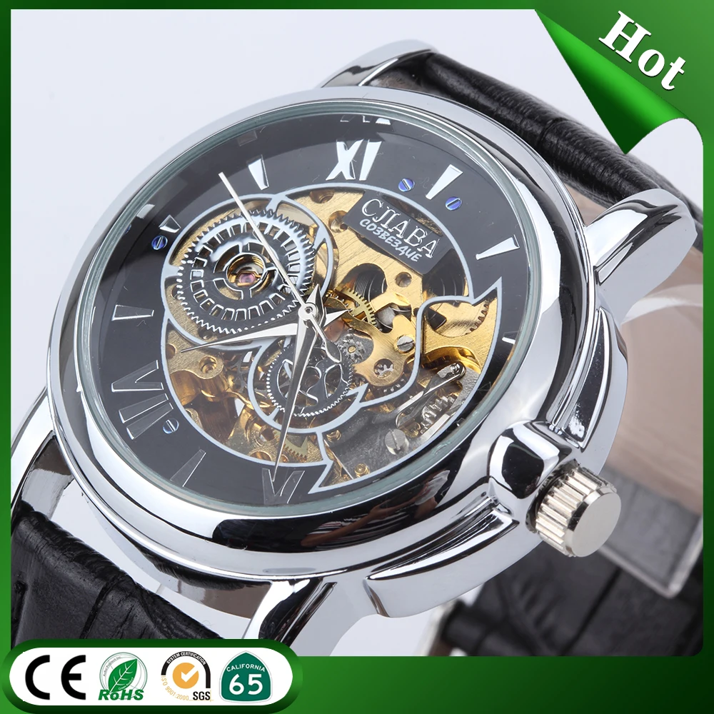 Automatic Mechanical Watch With Leather Band  Buy Mechanical Watch 